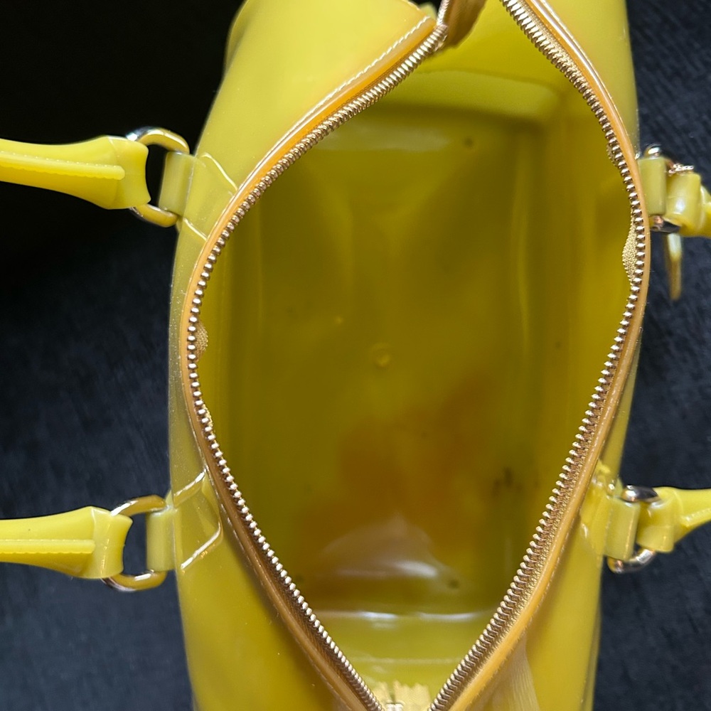 FURLA Citron Yellow Green Jelly Candy Large Satchel Bag - Picture 13 of 14